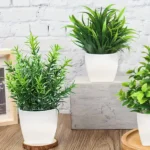 1PCS Artificial Potted Plant Scene Desktop Home Office Shelf Decor Tabletop Landscape Bonsai Wedding Room Party Accessories Vine - Image 2