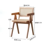 Design Oriented Beautiful Dining Chairs Modern Armrest Italian Lazy Chair Backrest Minimalist Chaises Salle Manger Furniture - Image 2